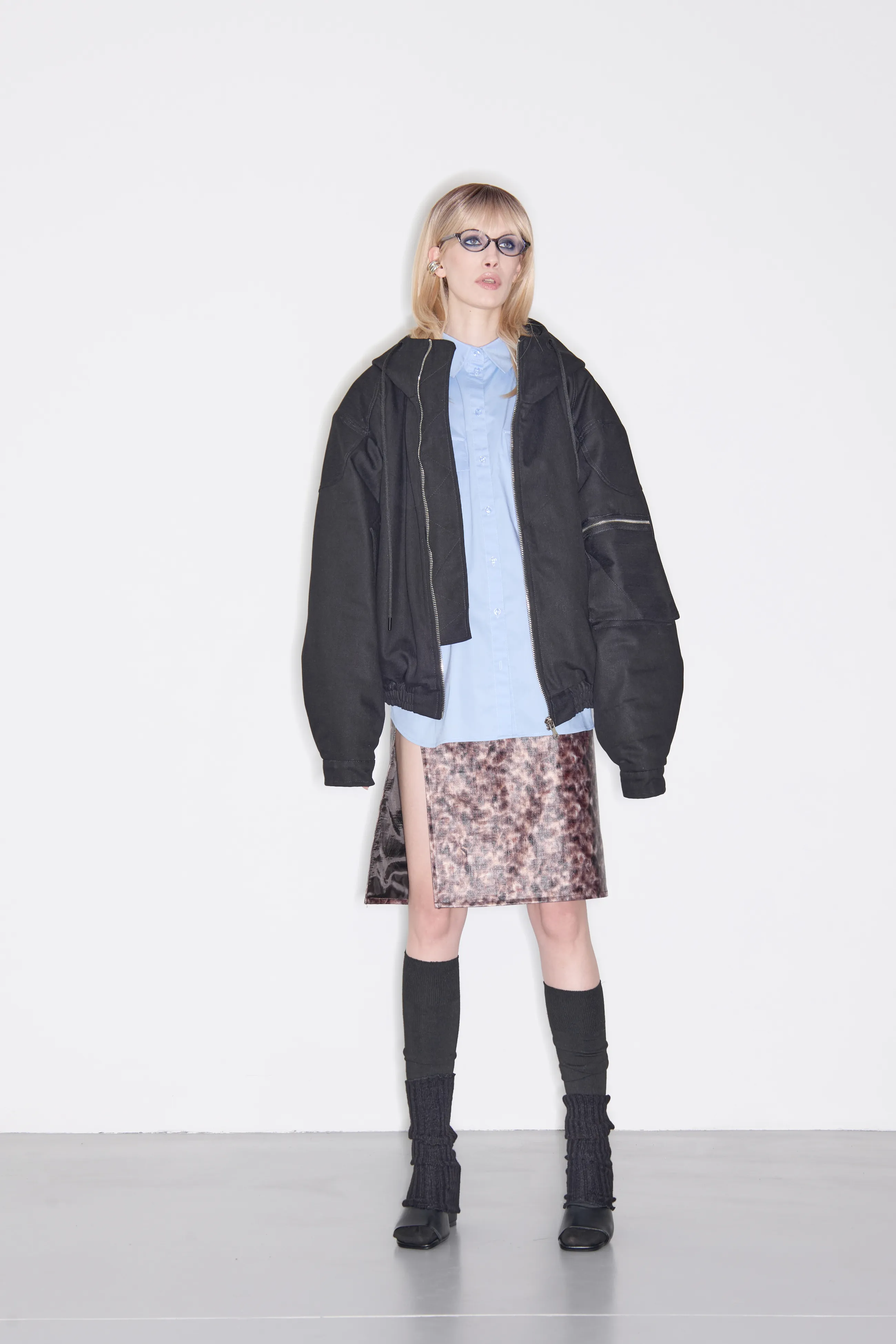 Куртка джинсовая 
с оранжевой подкладкой 