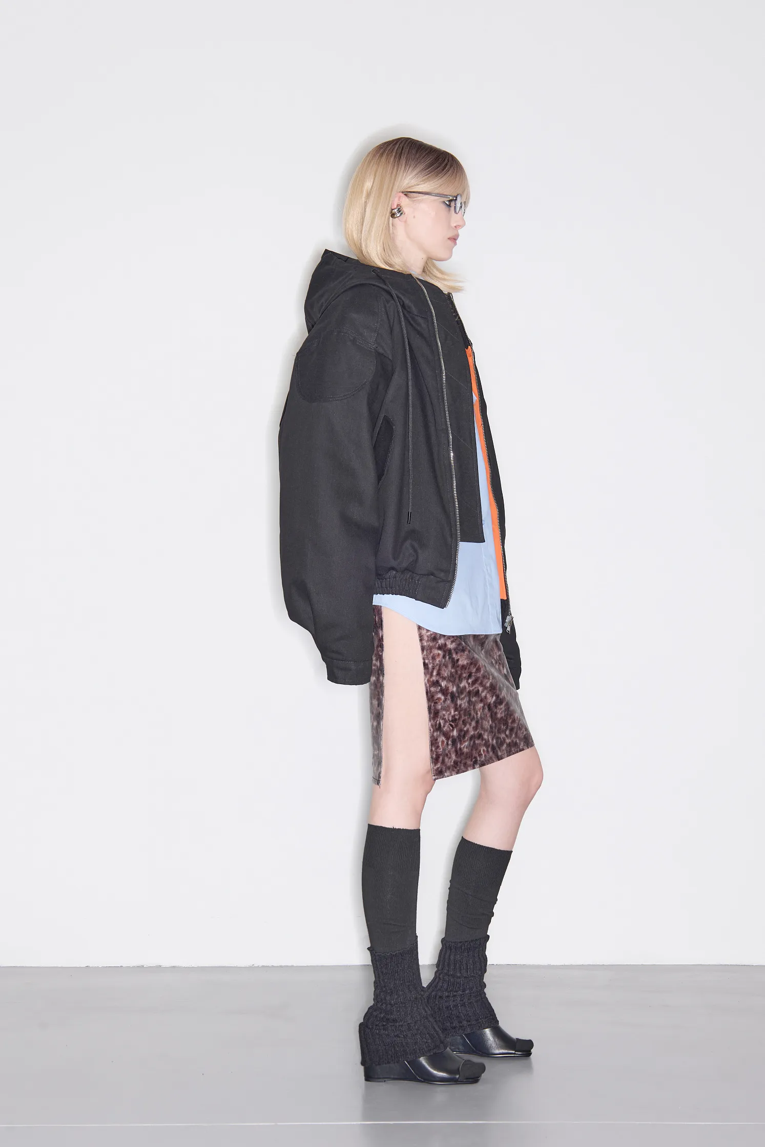 Куртка джинсовая 
с оранжевой подкладкой 