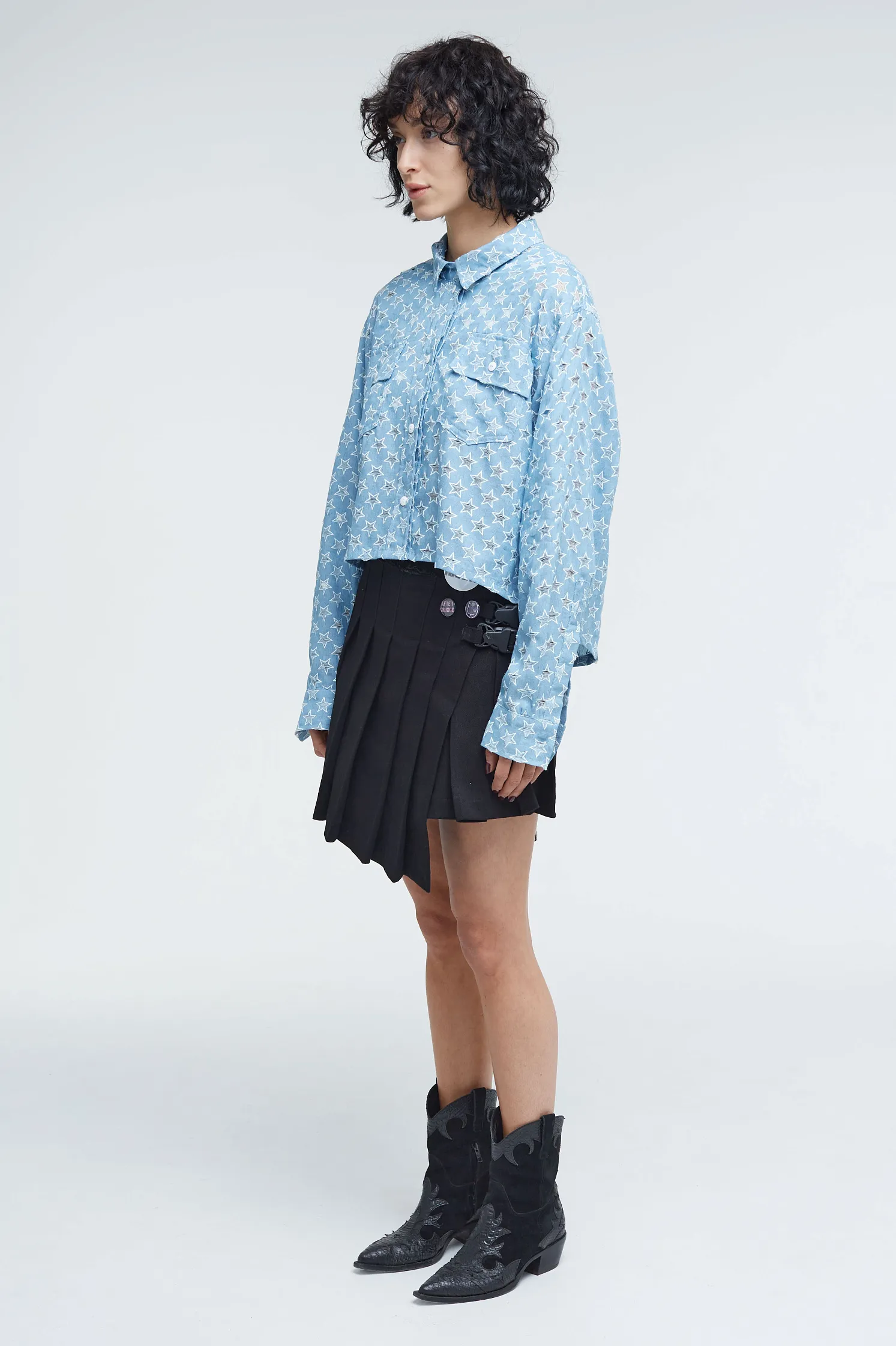 Рубашка кроп Post Ironic Stars 